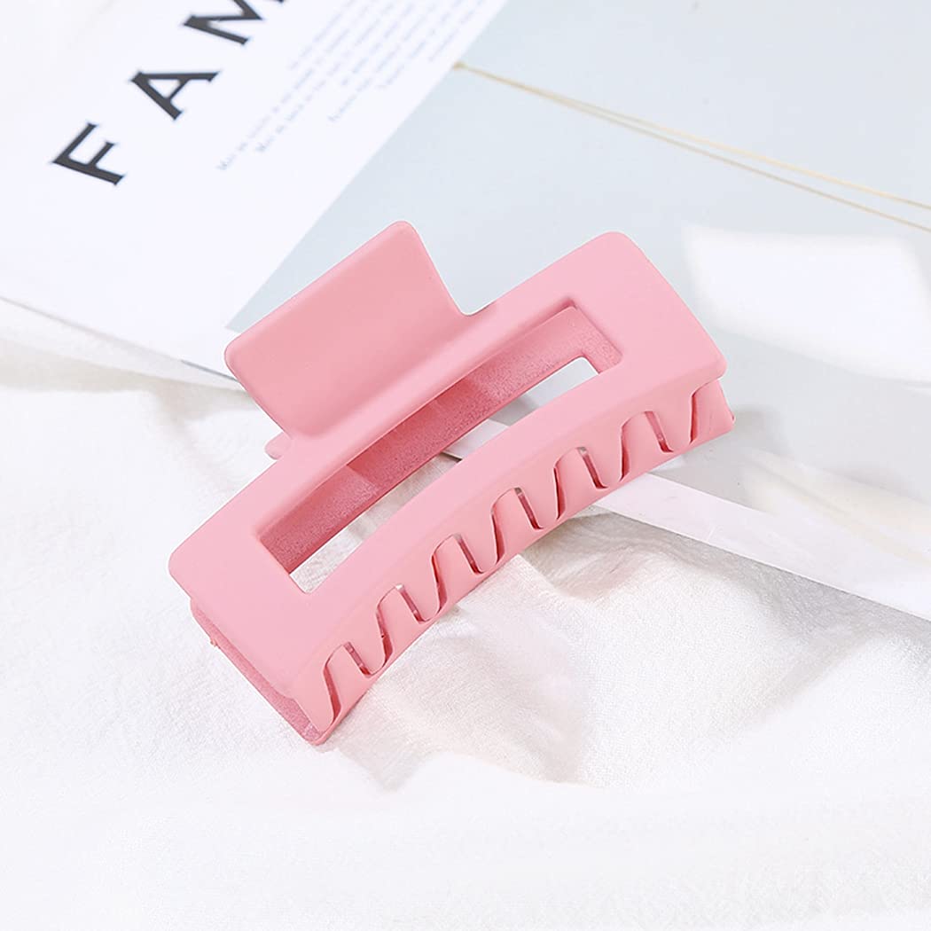 SOWUNO 6PCS Acrylic Hair Claw Clips - Non-Slip Large Hair Barrettes for Women, Thick & Thin Hair, Elegant Solid Colors - Perfect for Salon, Home, and Everyday Hairstyling