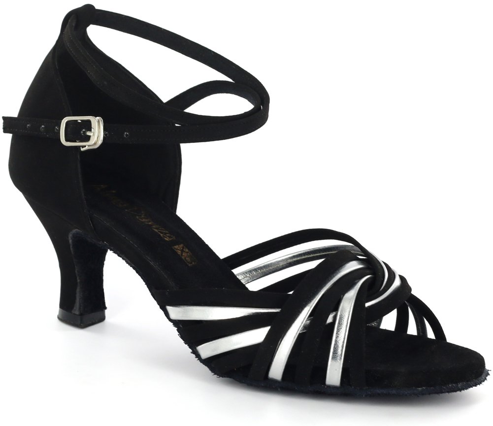 Almadanza Women's Latin Dance Shoes - Professional Salsa Tango Ballroom Dance Shoes with Suede Sole & 2.5