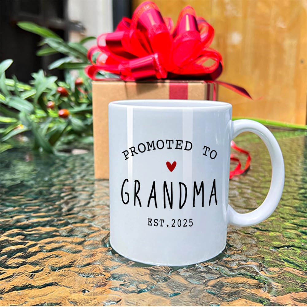 2025 Grandparents Coffee Mugs Set - Pregnancy Announcement Gift for New Grandma & Grandpa - Perfect for Mother's Day, Father's Day & Baby Reveal - Ceramic Keepsake Mug for Special Occasions - Ideal for Gender Reveal Parties & New Parent Celebrations