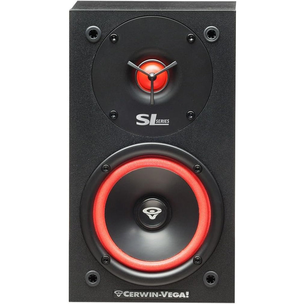 Cerwin Vega SL-5M 5.25 Inch 2-Way Bookshelf Speakers - High-Quality Audio for Home Theater, Gaming & Music Listening