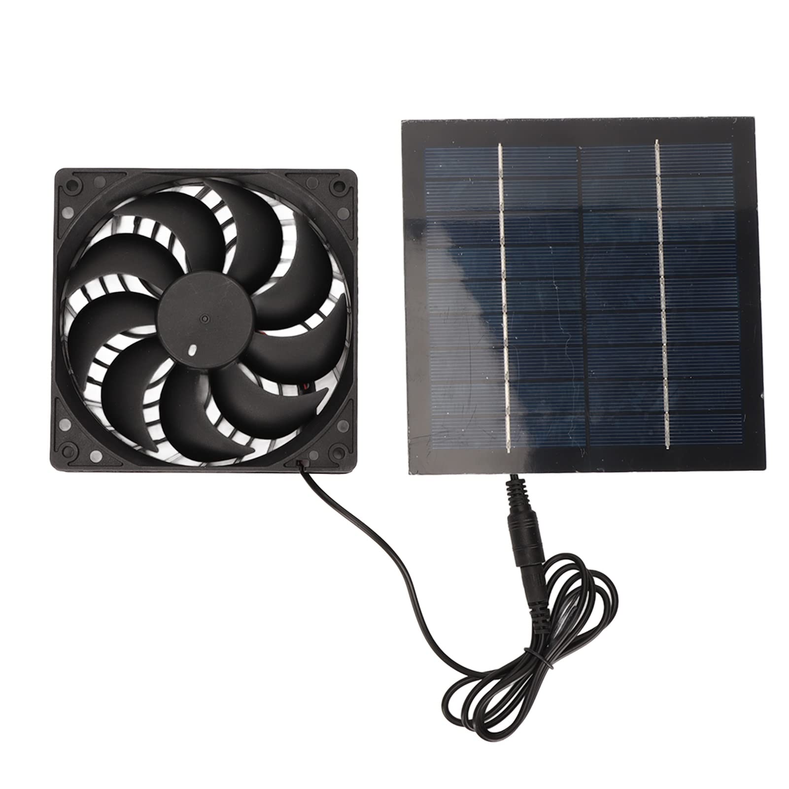 5W Solar Panel Fan Kit - Eco-Friendly, Low Noise Portable Solar Fan for Pet Houses, Chicken Coops, Tree Houses & Kennels - Perfect for Outdoor Cooling & Ventilation