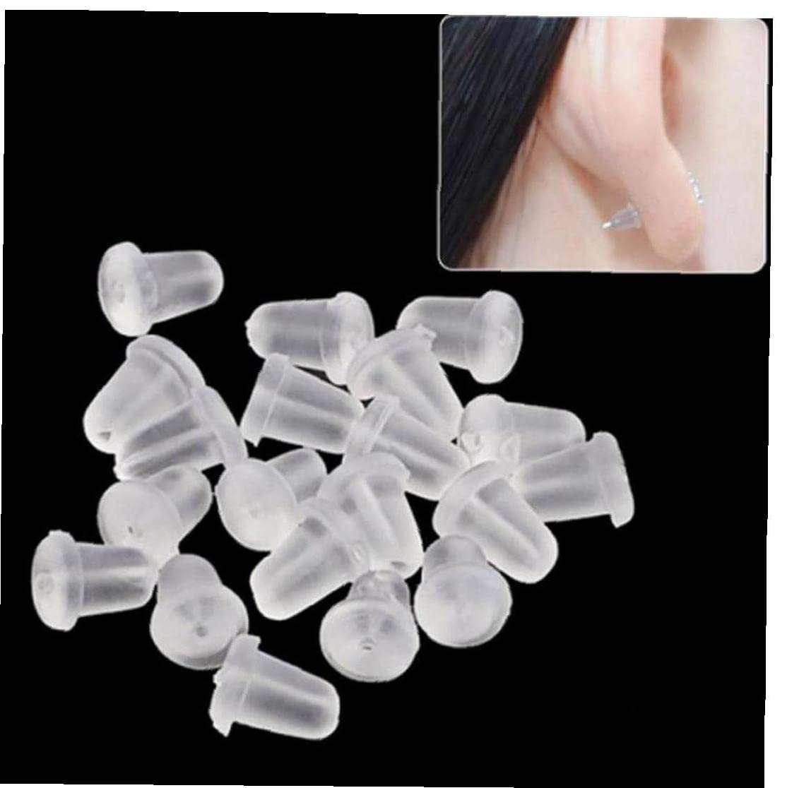 Soft Silicone Earring Back Stoppers 1000pcs - Hypoallergenic Rubber Ear Plugs for DIY Stud Earrings & Jewelry Making - Secure Earring Backs for Comfortable Wear (Great for Daily Use, Parties & Gifts)