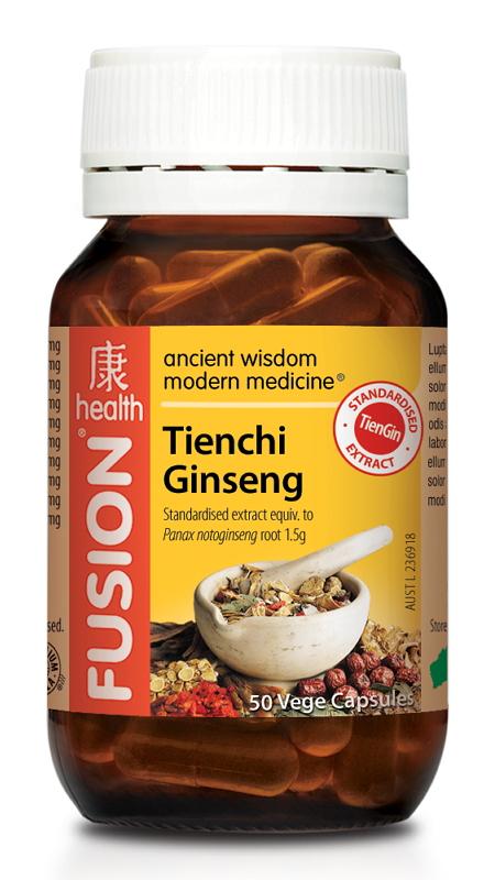 Fusion Health Tienchi Ginseng Supplement - Natural Energy Booster & Immune Support for Men and Women - Perfect for Workouts, Stress Relief & Daily Wellness