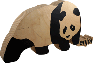 Enjoi Wooden Panda Cut Out - Handmade Wooden Wall Art Decor for Nursery, Kids Room & Home - Perfect for Baby Showers, Birthday Gifts & Panda Lovers