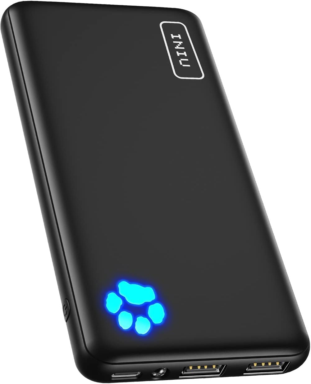 INIU 10000mAh Ultra Slim Portable Charger - 5V/3A Fast Charging Power Bank with USB C Input & Output - Compact External Battery Pack for iPhone 16/15/14/13/12, Samsung Galaxy S22/S21, Google Pixel, iPad - Perfect for Travel, Camping, and Emergency Power Backup
