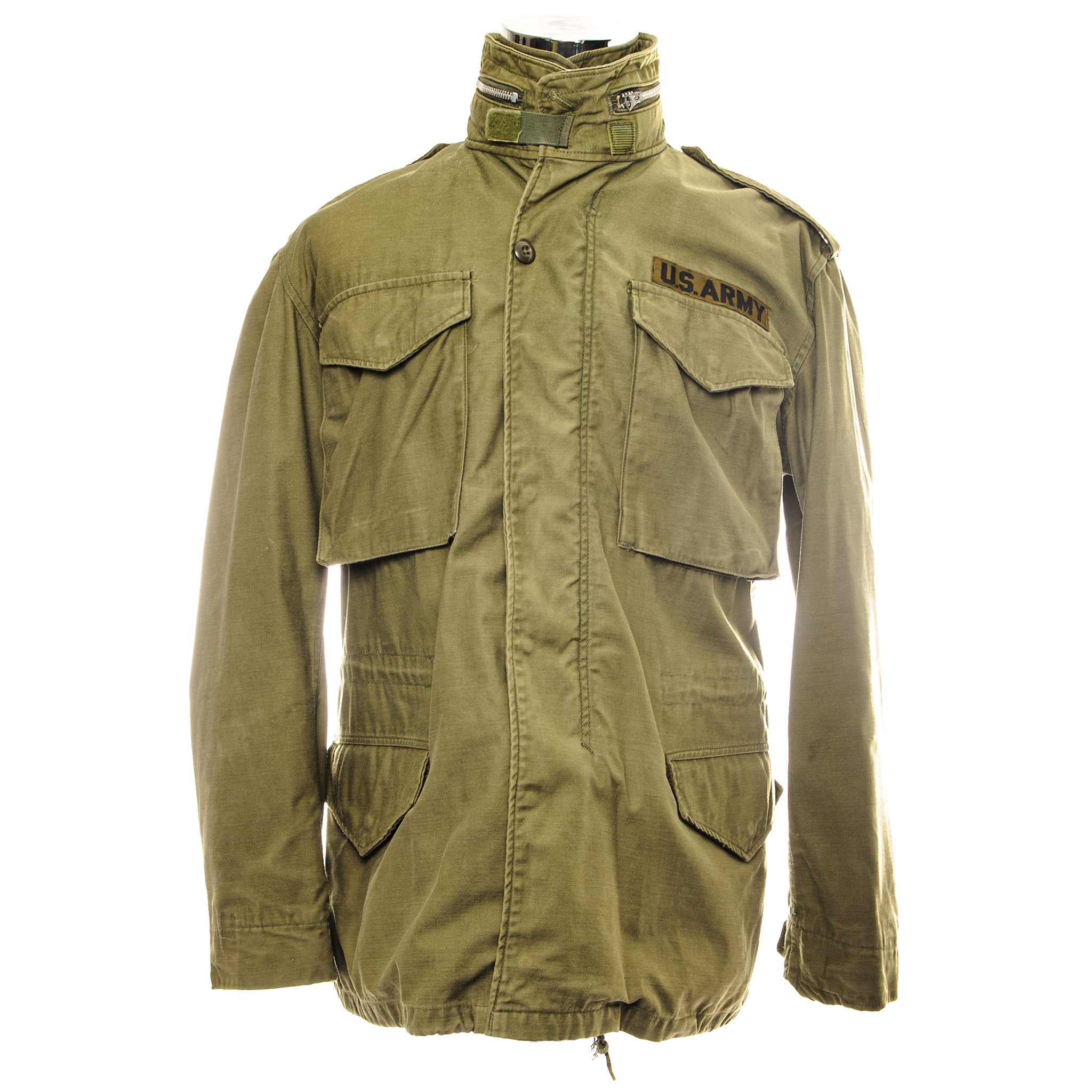Vintage US Army M-1965 M65 Field Jacket - Vietnam War Era Military Surplus - Small Regular Size - Durable Olive Green Outerwear for Outdoor Adventures & Historical Reenactments