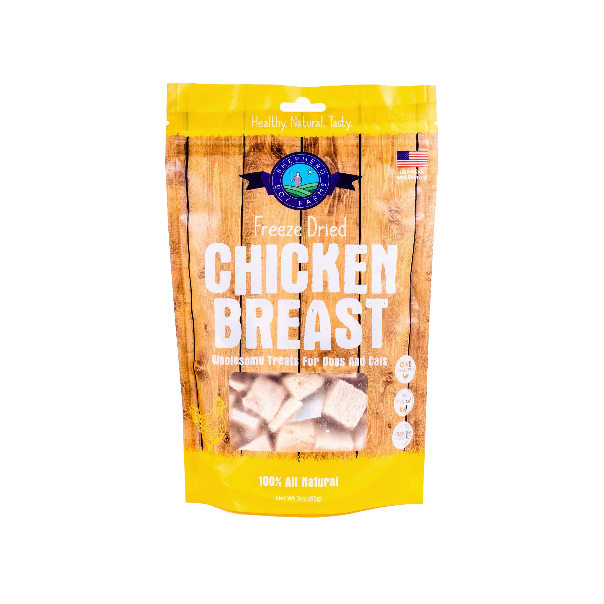 Freeze Dried Chicken Breast by Shepherd Boy Farms - High Protein Dog Treats for Training, Travel & Outdoor Adventures