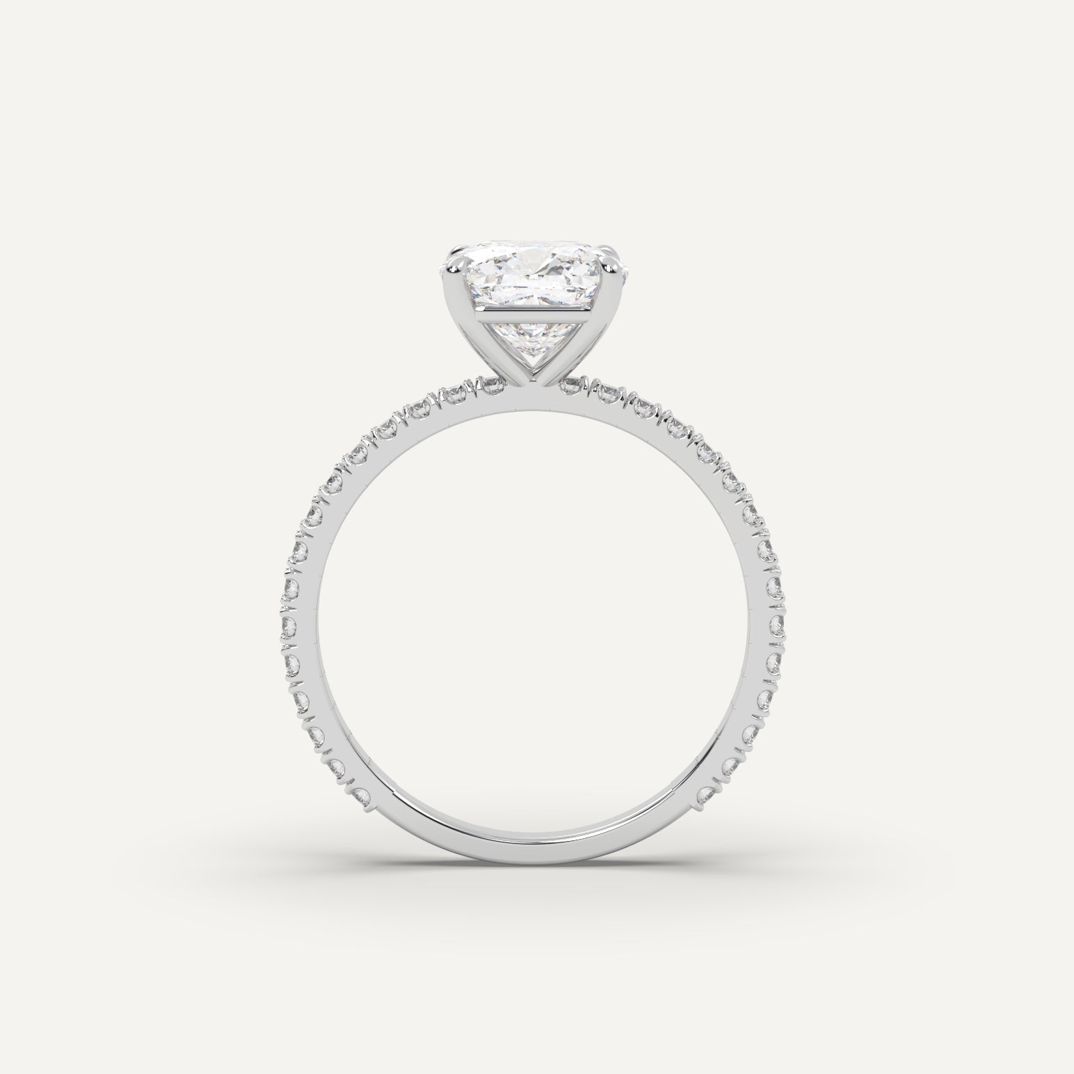 2 Carat Cushion Cut Diamond Engagement Ring - 14K White Gold Wedding Band for Women - Perfect for Proposals, Anniversaries & Special Occasions