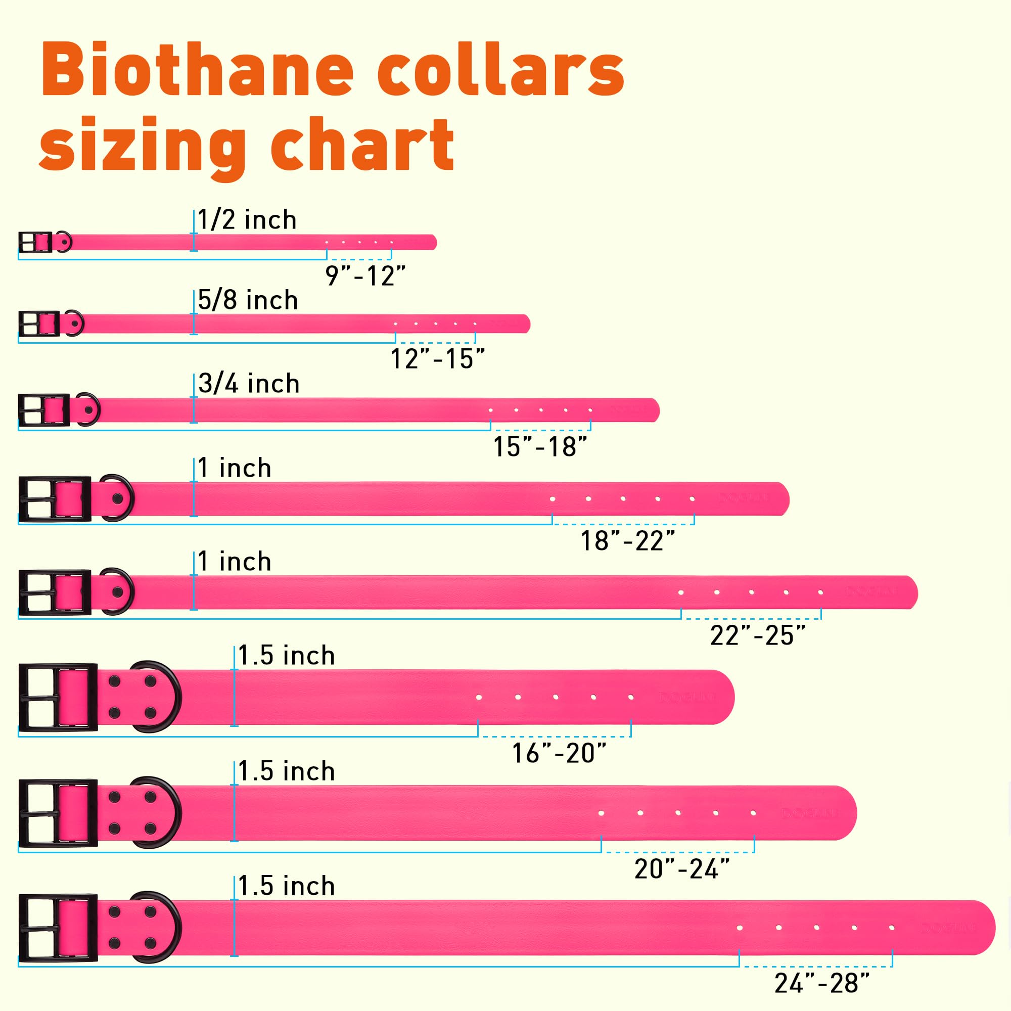 Premium Waterproof Biothane Dog Collar - Odor-Proof, Easy to Clean & Durable - Adjustable for Small, Medium & Large Dogs - Passionfruit Pink - Perfect for Outdoor Adventures, Swimming & Daily Walks
