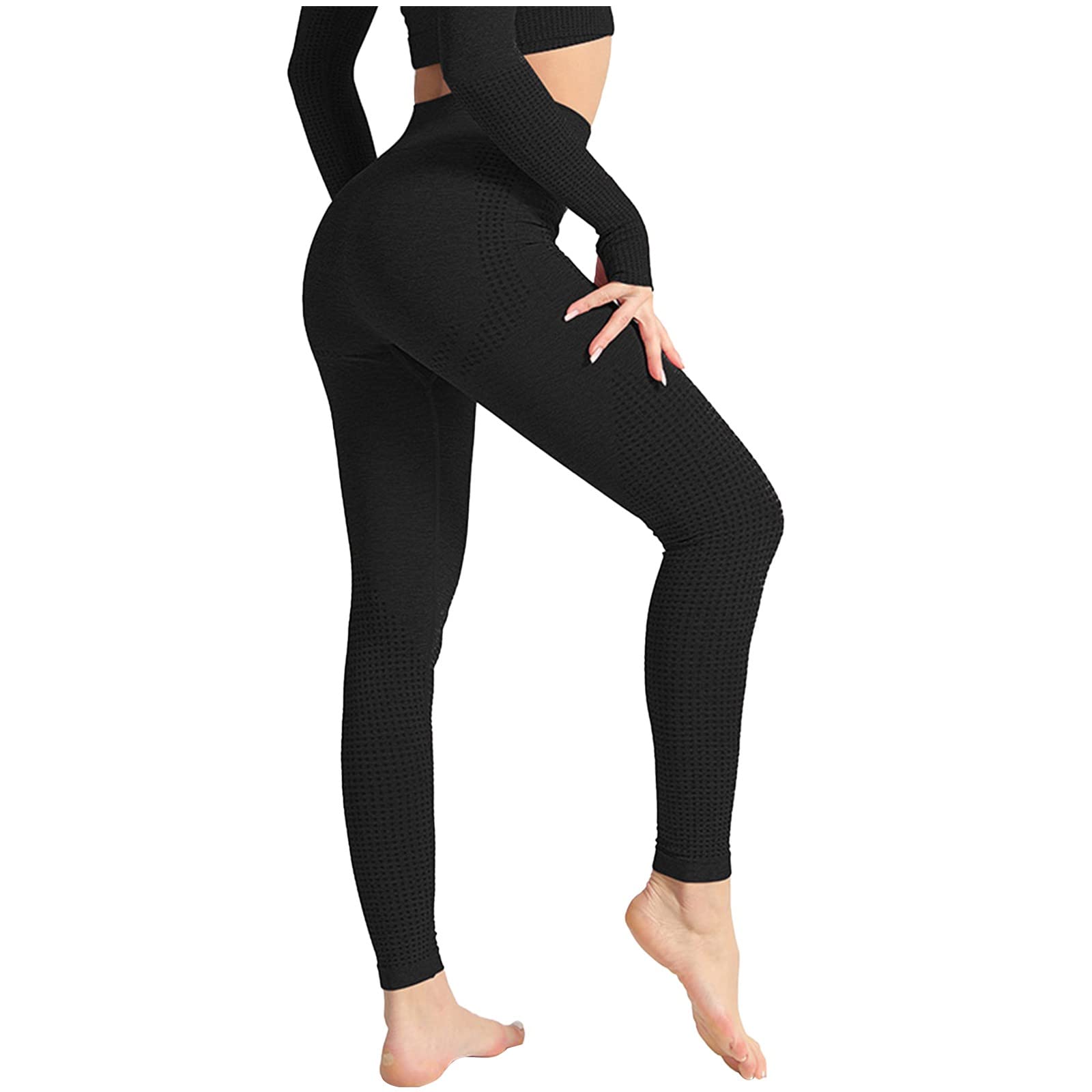 High Waist Yoga Pants for Women - Tummy Control Workout Leggings with Butt Lifting Design - Perfect for Gym, Running & Lounge Wear