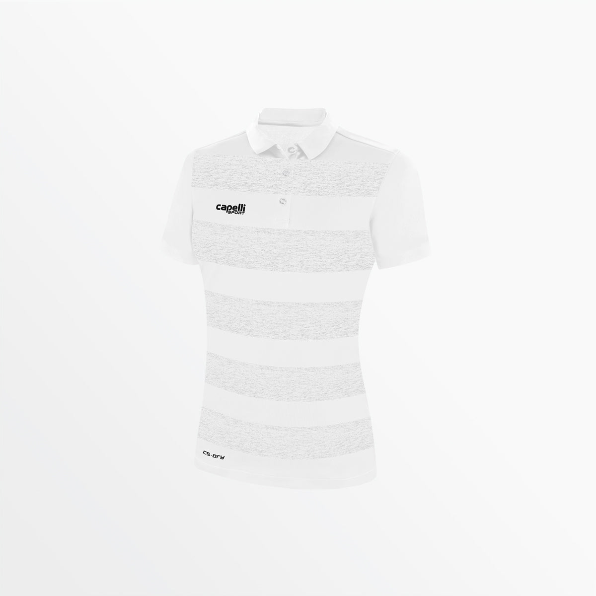 Classic Striped Women's Polo Shirt - Breathable Polyester Fabric for Casual Wear, Golf & Outdoor Activities