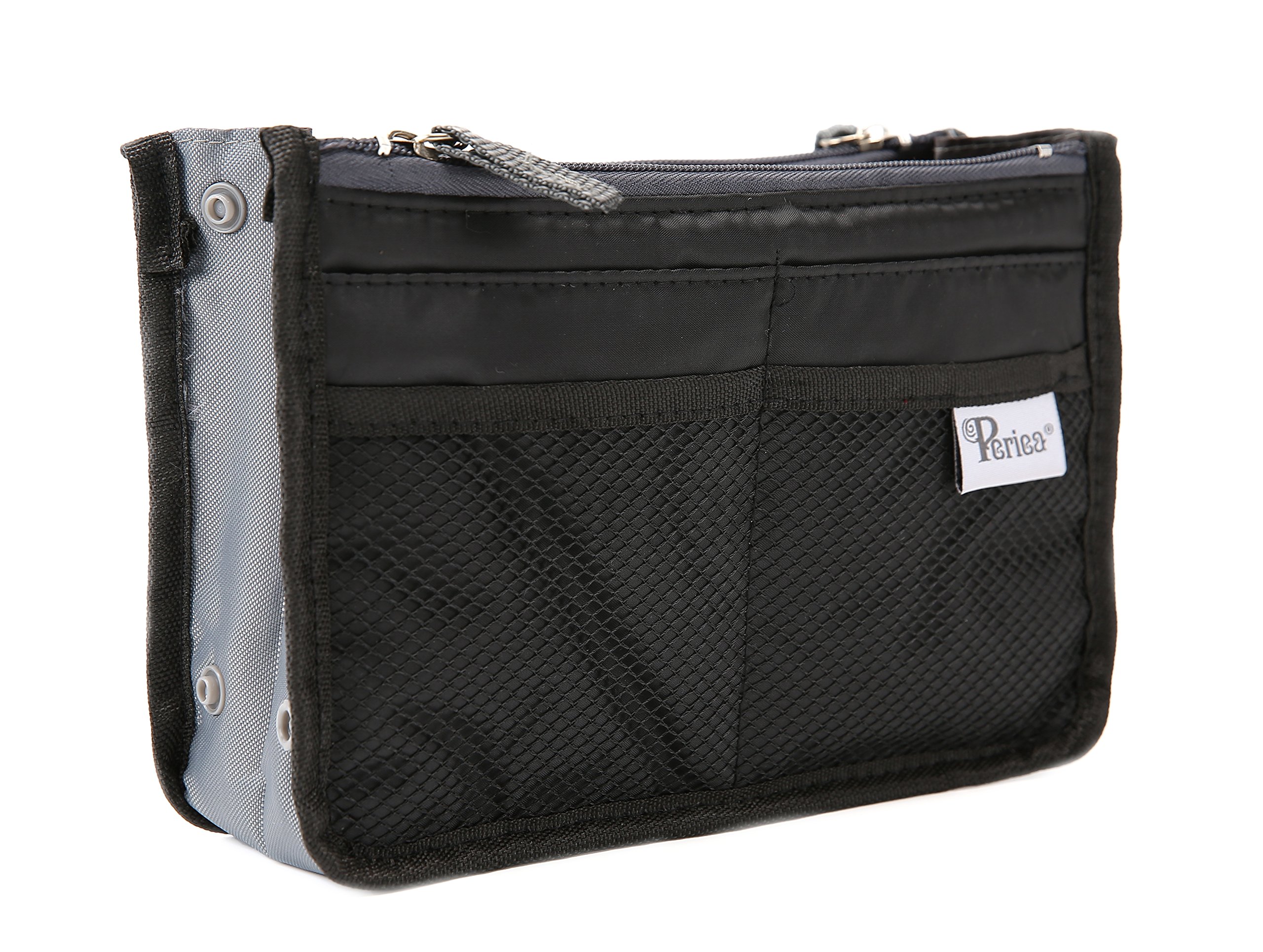 Chelsy Purse Organizer Insert with Handles & 13 Pockets - 3 Sizes (Black, Small) | Handbag Organizer for Tote, Satchel & Travel | Premium Purse Accessory for Women