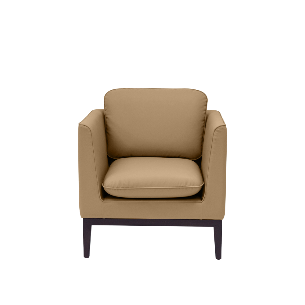 Fontana Armchair - Modern Accent Chair for Living Room, Bedroom & Office - Stylish Upholstered Lounge Chair with Wooden Legs - Perfect for Relaxing, Reading & Decor