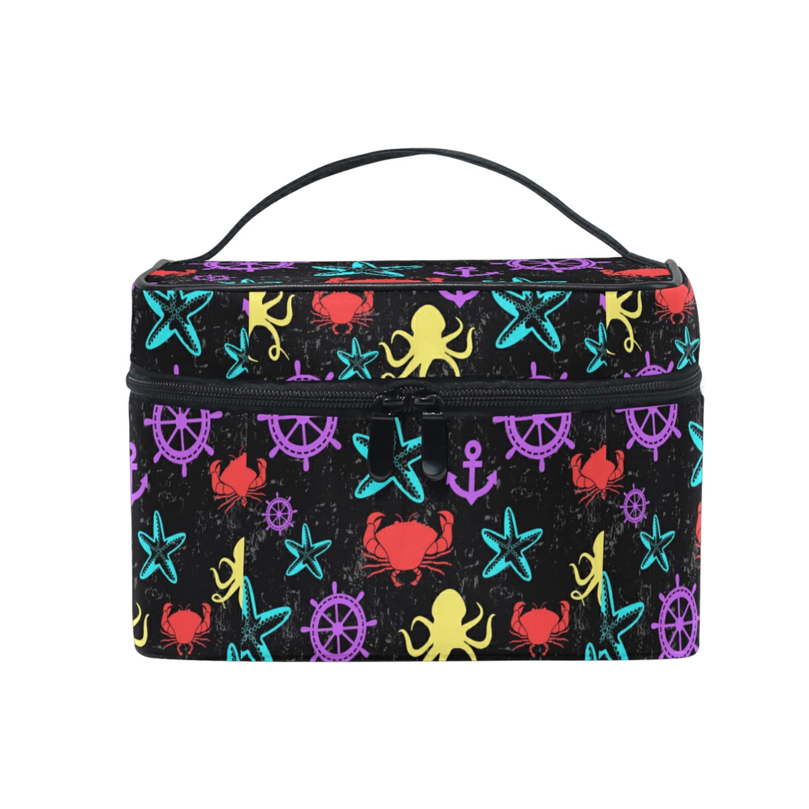 Stylish Sea Animal Octopus Crab Makeup Bag for Women - Waterproof Cosmetic & Toiletry Travel Organizer - Perfect for Beach Trips, Gym Essentials, and Daily Makeup Storage