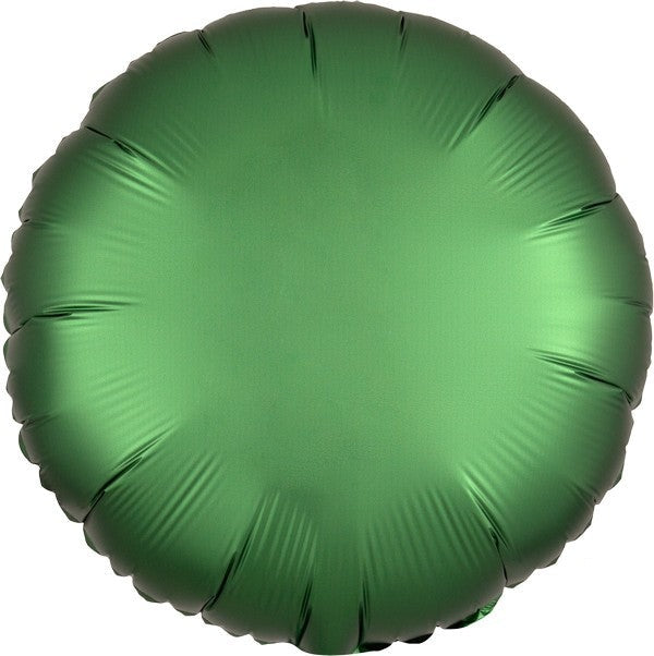 45cm Standard HX Satin Luxe Emerald Green Circle Balloon - Perfect for Birthday Parties, Baby Showers & Wedding Decorations