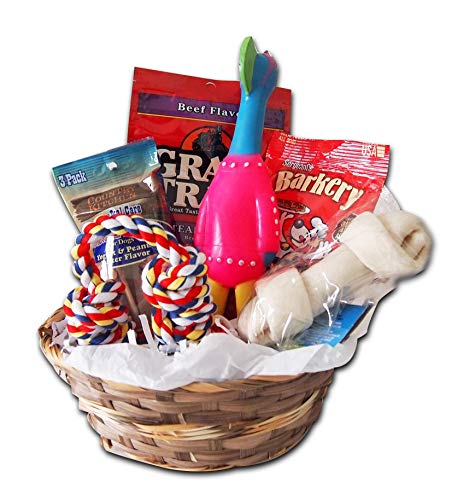 Premium Dog Treat Gift Box - Healthy Snacks, Chew Toys & Basket for Puppies & Adult Dogs - Perfect for Training, Birthday Gifts & Pet Lovers