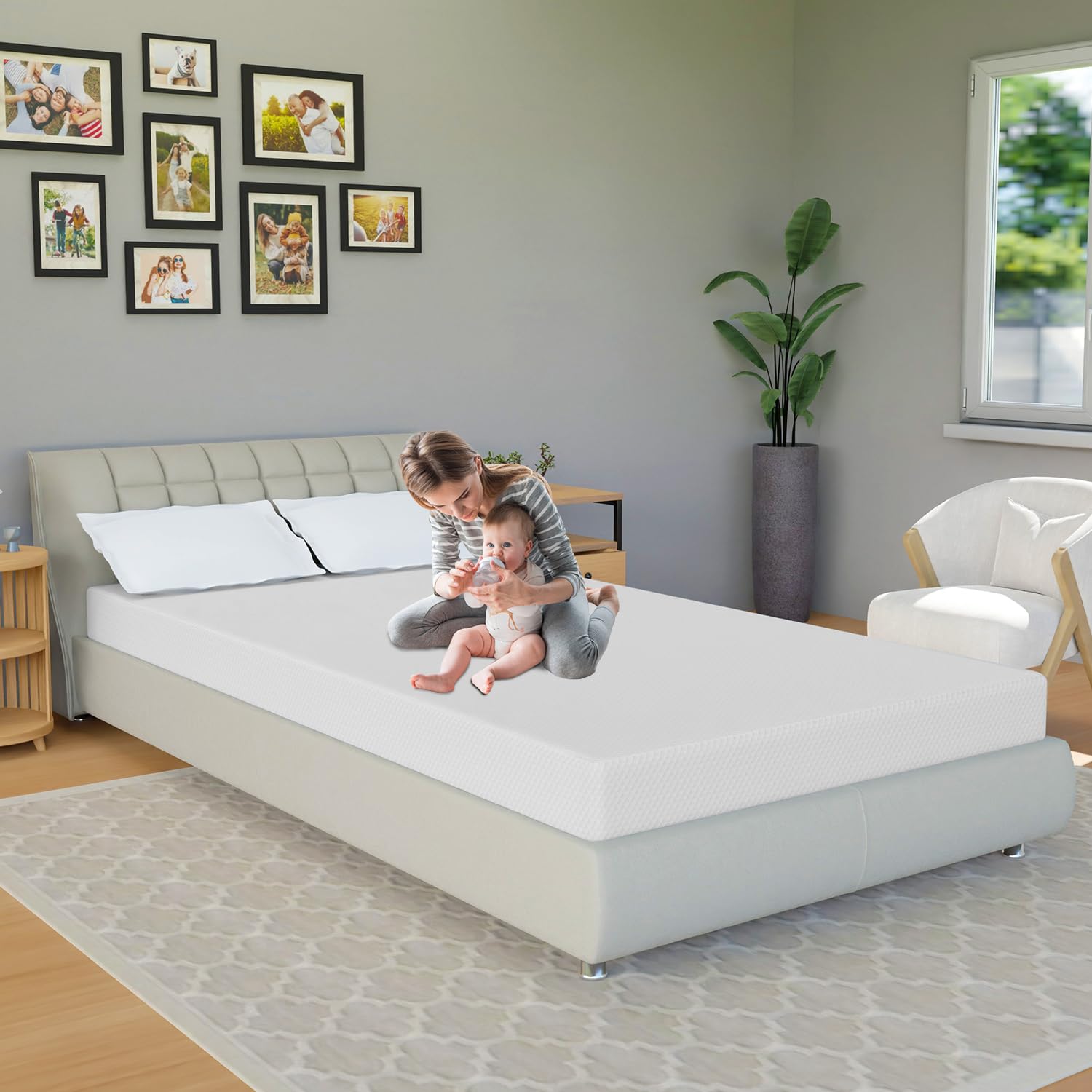 5 Inch Twin Size Gel Memory Foam Mattress - Cooling & Pressure Relieving - CertiPUR-US Certified - Bed in a Box (75