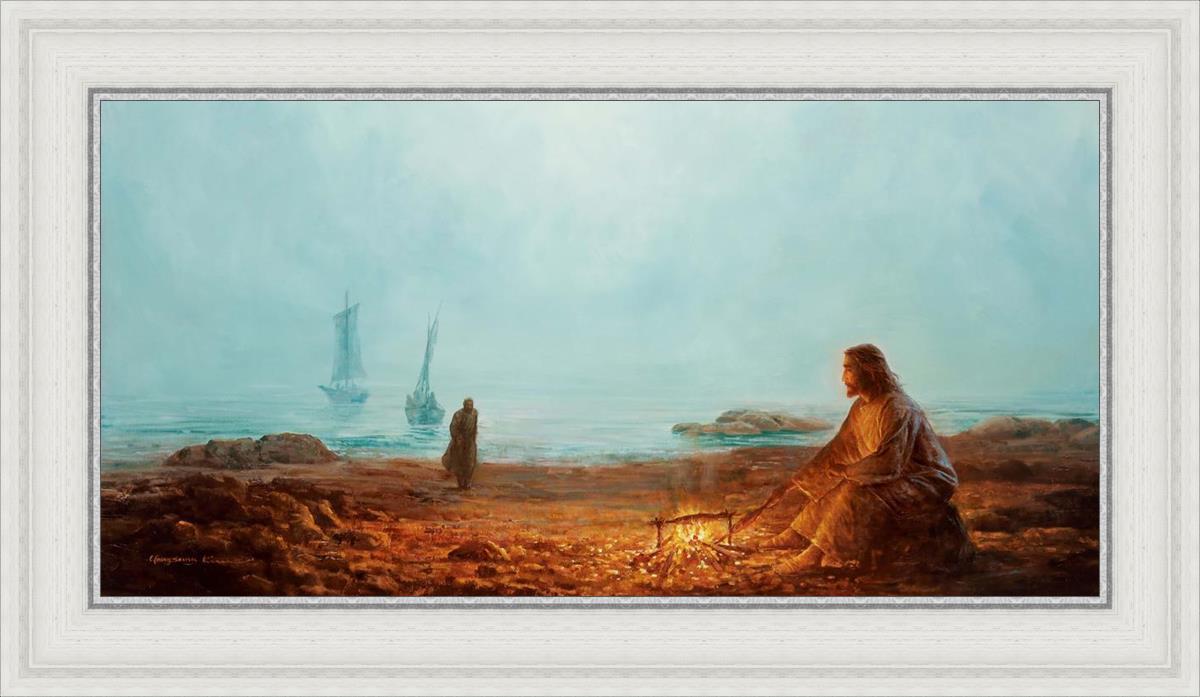 By The Shore By Yongsung Kim - Coastal Wall Art Print for Beach House Decor, Ocean Themed Living Room & Bedroom