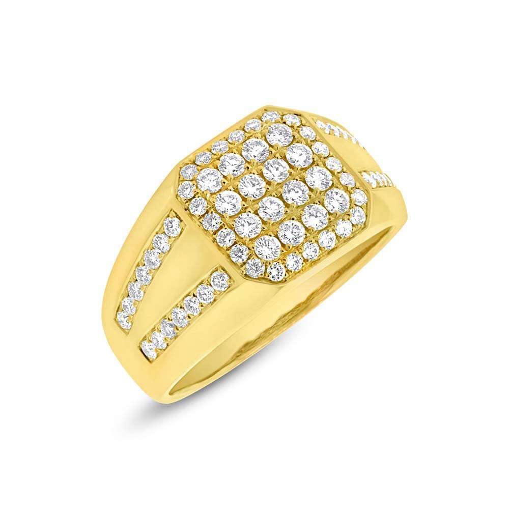 14KT Gold 1.15 CTW Diamond Men's Fashion Ring - Perfect for Weddings, Anniversaries & Special Occasions