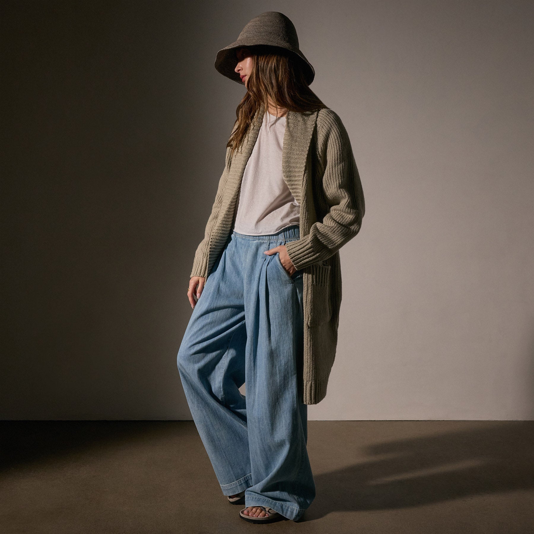 Soft Cotton Shawl Collar Cardigan Sweater for Women - Cozy Knit Open Front Wrap - Perfect for Fall & Winter Layering, Office Wear and Casual Outfits