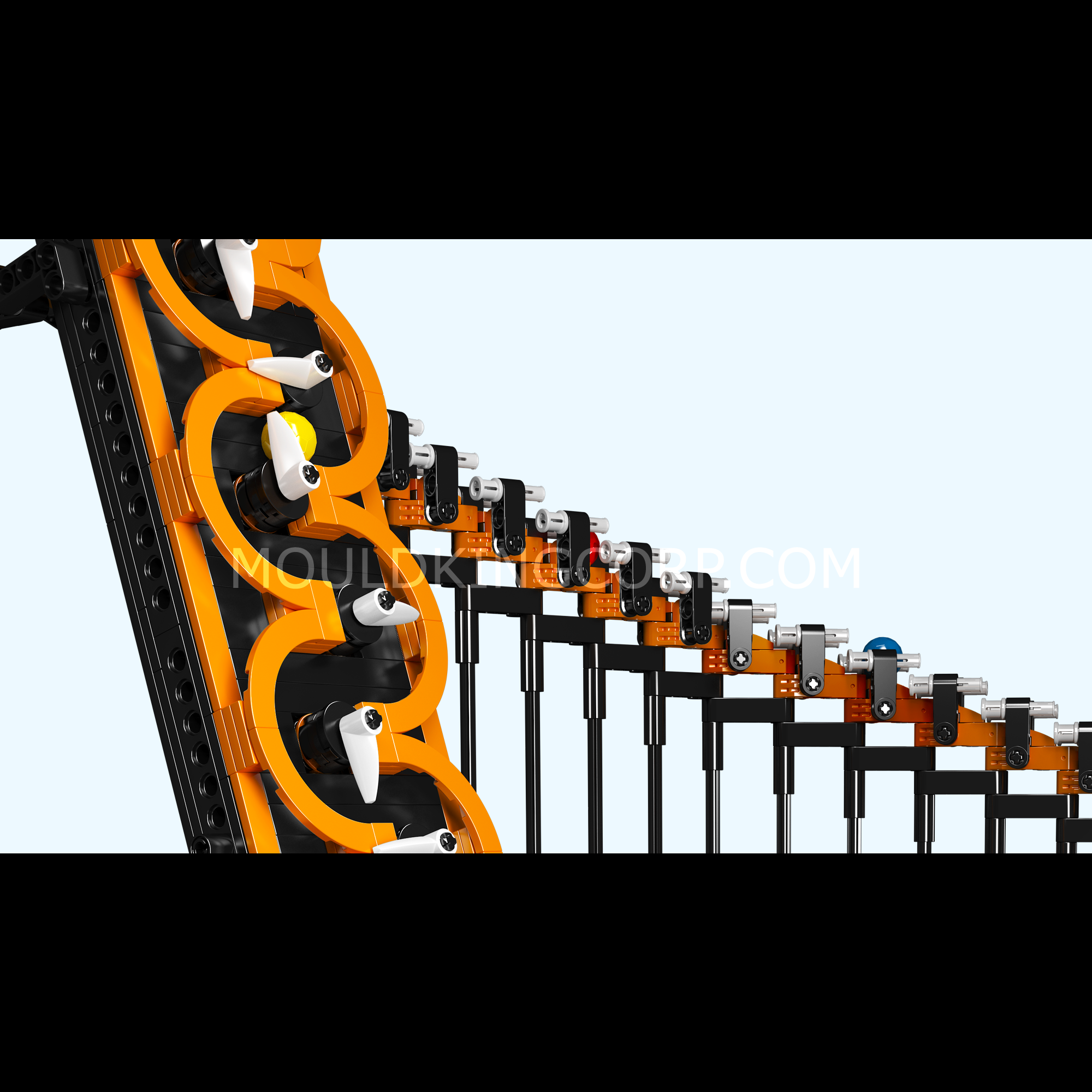Mould King 26008 GBC Harp Track Building Set - 1,547 Piece Construction Toy for Kids & Adults | Creative STEM Educational Building Blocks for Train Enthusiasts | Perfect for Birthday Gifts & DIY Model Train Scenes