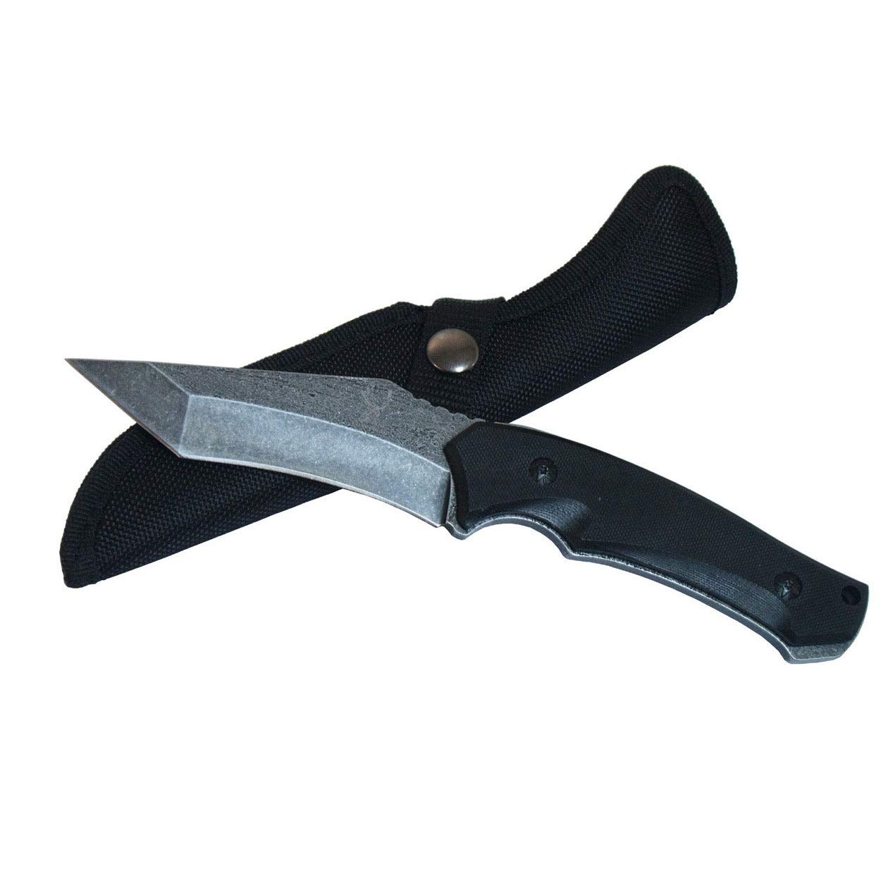 9-inch Full Tang Stone Wash Blade Hunting Knife - Durable Outdoor Survival Knife for Camping, Hunting & Bushcraft - Perfect for Skinning, Cutting & Wood Carving