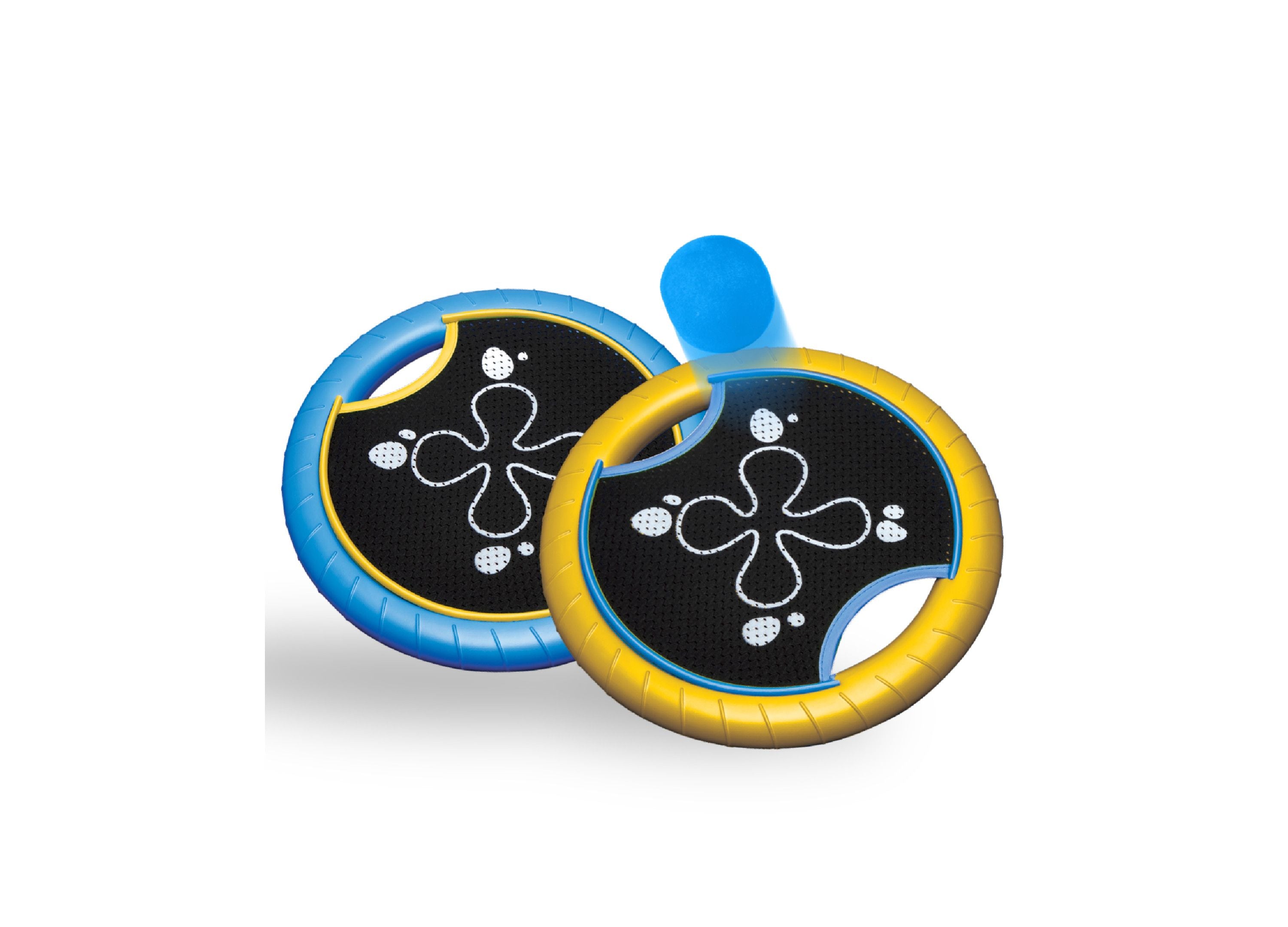 Black Series Trampoline Paddle & Flying Disc Set - 2-in-1 Outdoor Sports Game for Kids & Adults - Perfect for Backyard, Beach, Park Fun and Family Gatherings