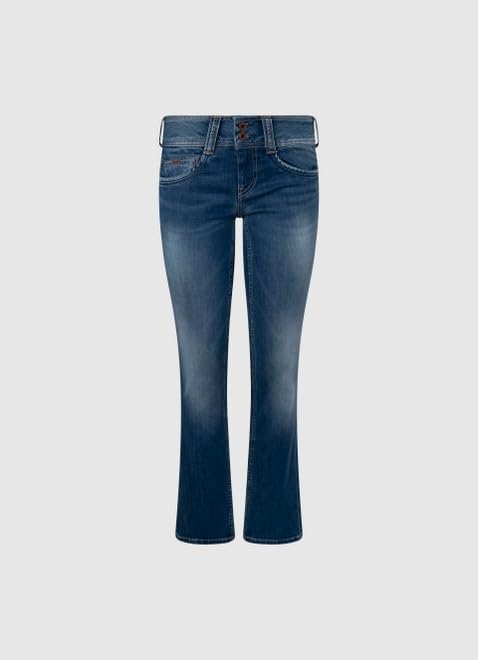 Pepe Jeans Women's Straight Leg Denim Jeans - Classic Blue Stretch Comfort Fit for Everyday Wear | Casual, Office & Weekend Outfits