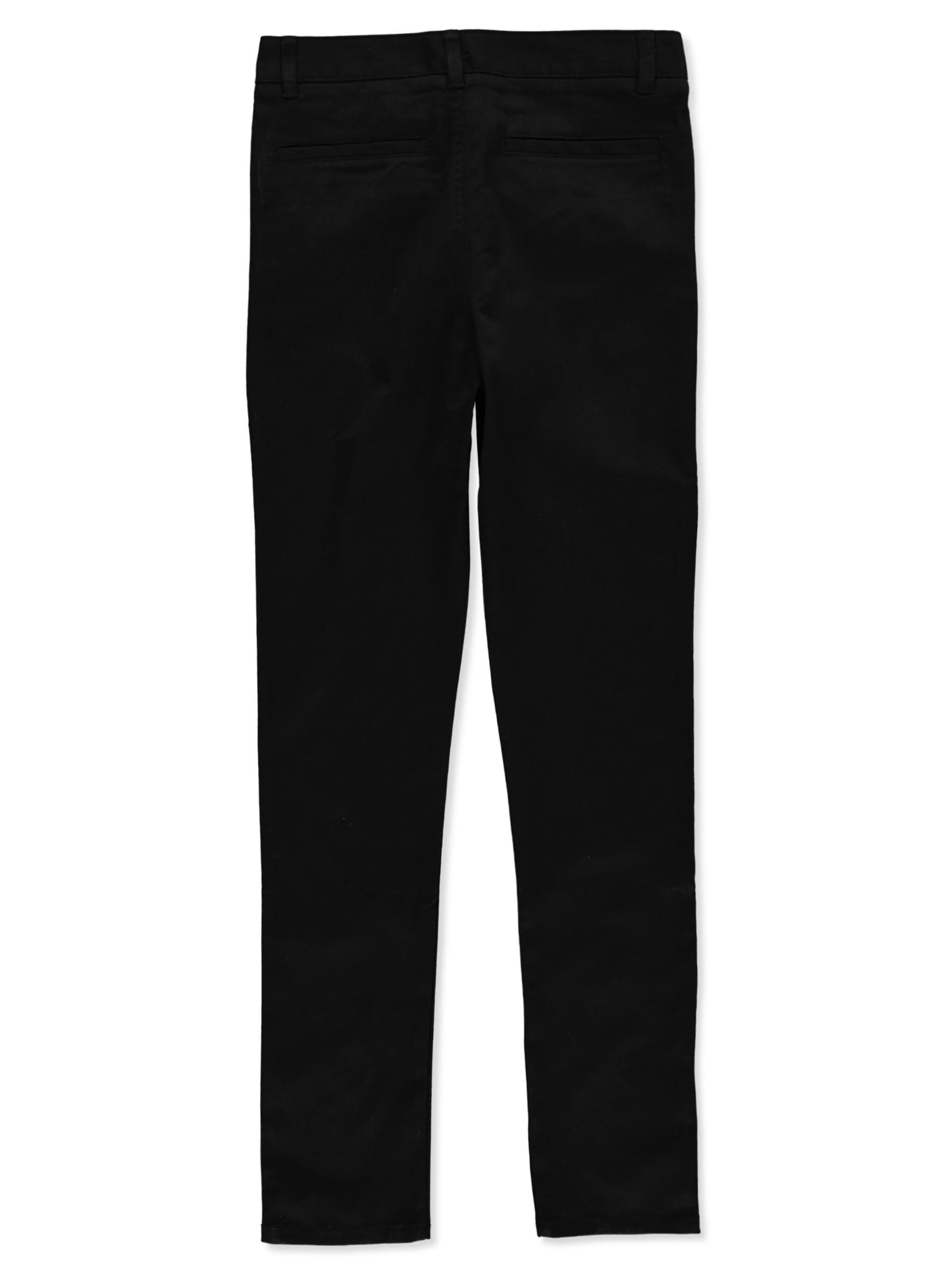 French Toast Women's Stretch Twill Skinny Leg Pants - Black, Size 16 Junior Girls - Perfect for School, Casual Wear & Everyday Comfort