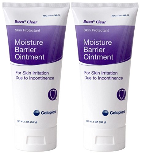 Baza Skin Protectant Clear 5 oz. Tube - Scented Ointment for Moisture Barrier Protection (Pack of 2) | Ideal for Dry Skin, Diaper Rash & Minor Irritations