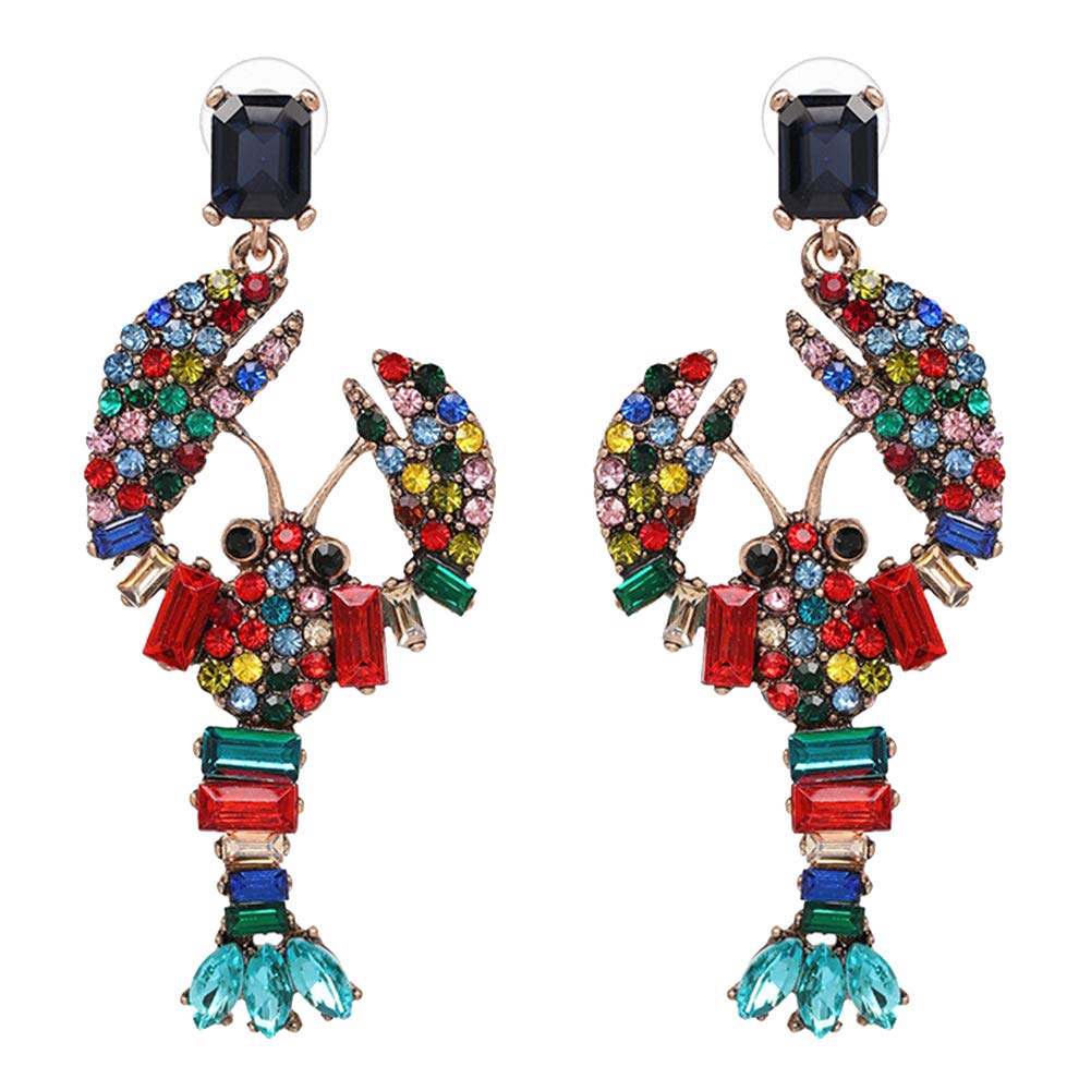 Crystal Pearl Stud Earrings Set for Women & Men - Bling Rhinestone Inlaid Lobster Pendant Statement Earrings | Perfect for Parties, Weddings & Everyday Wear