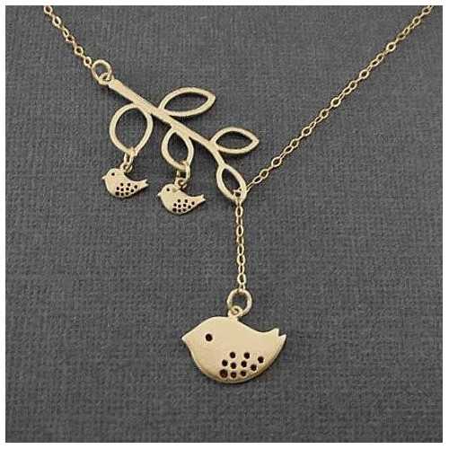 Blessed Birds on Branch Necklace - Elegant Silver Pendant for Women - Perfect Gift for Christmas, Birthday & Special Occasions