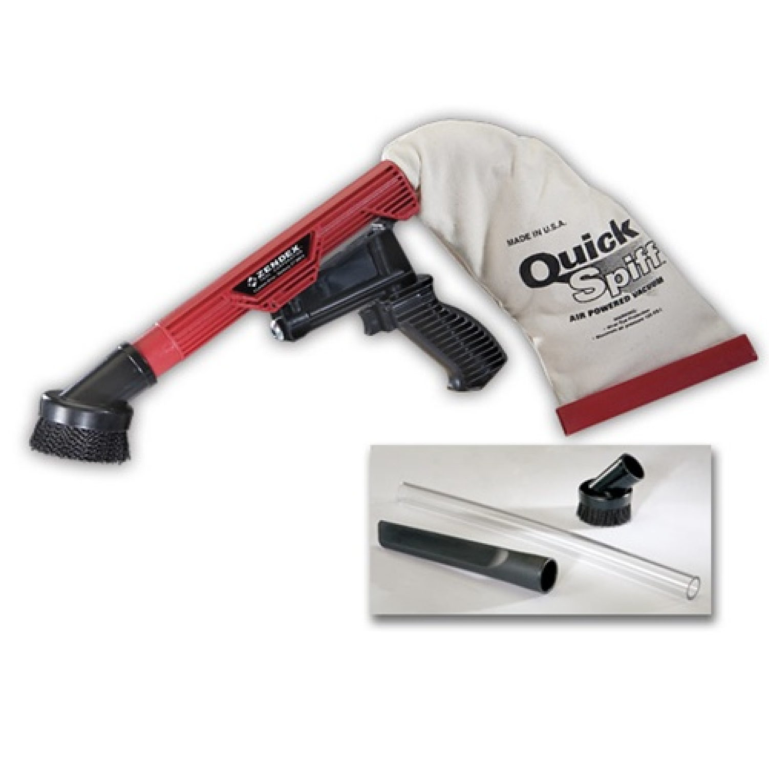 Go Jack QS9000 Quickspiff Air Powered Vacuum Cleaner - Powerful Portable Car Detailing Tool for Home & Auto Cleaning