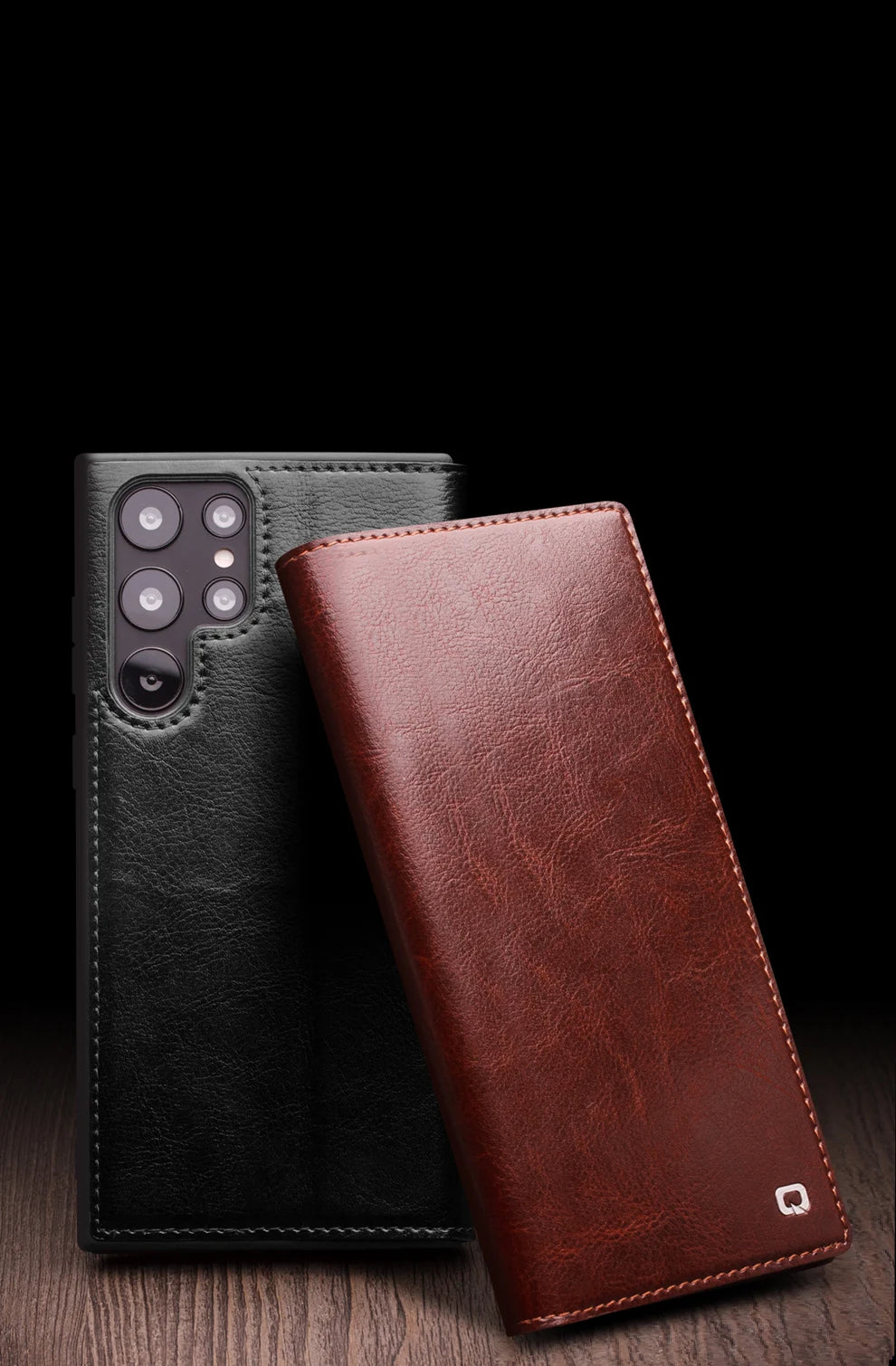 Samsung Galaxy S25 Ultra Genuine Leather Wallet with Card Slots - Stylish Retro Design for Men & Women - Perfect for Everyday Use, Travel, and Business