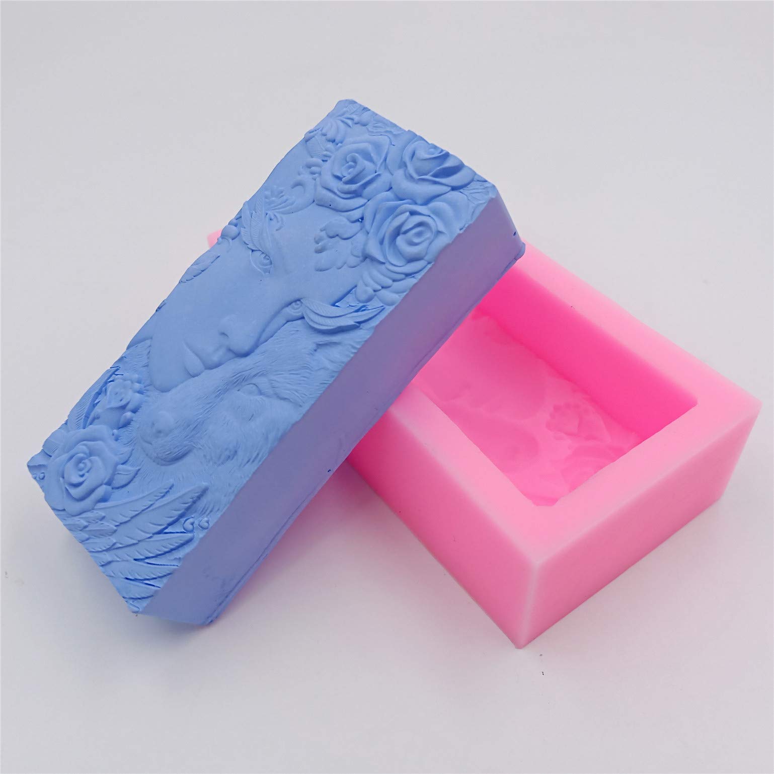 Premium Food-Grade Silicone Soap Molds for Men - Wolf Bar Soap Molds, Chocolate & Cake Decorating, DIY Craft Molds - Perfect for Handmade Soaps, Baking, and DIY Gifts