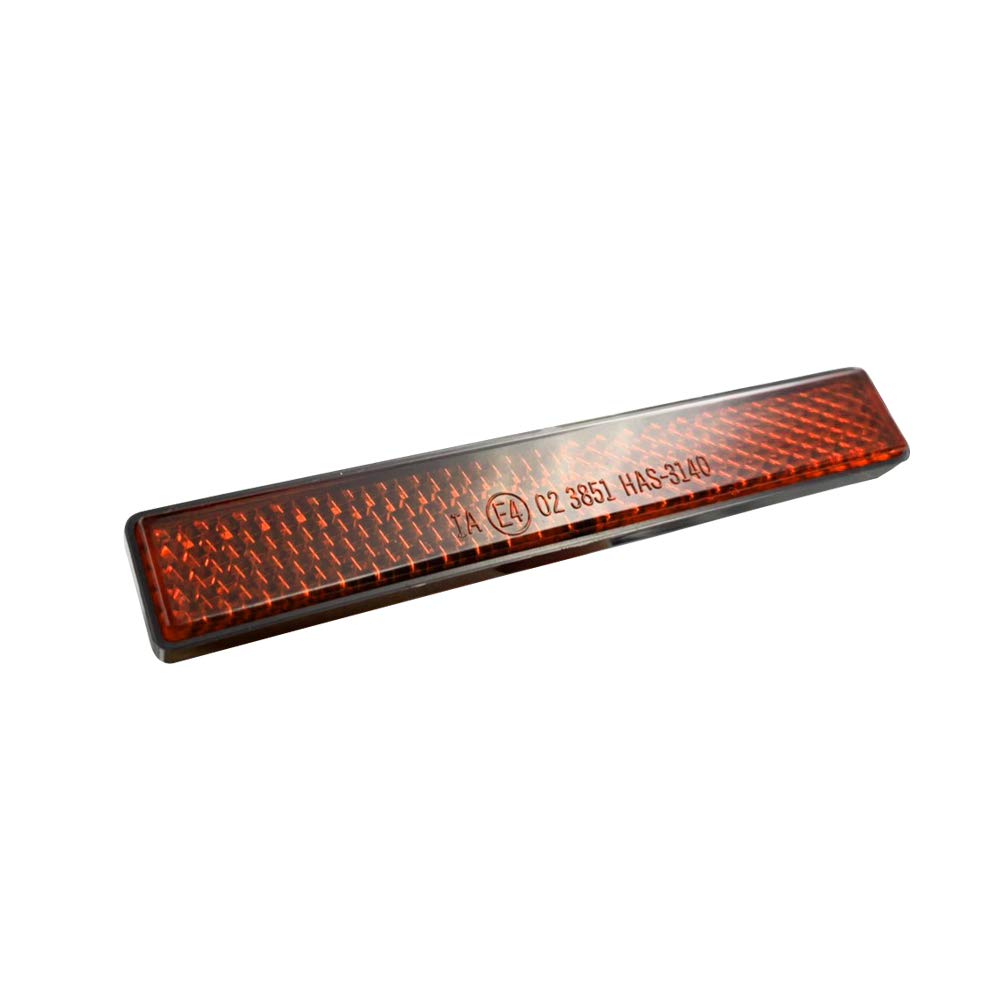 Adhesive Rectangular Reflectors - 2PC Amber for Cars, Bikes & Boats - Safety & Night Riding