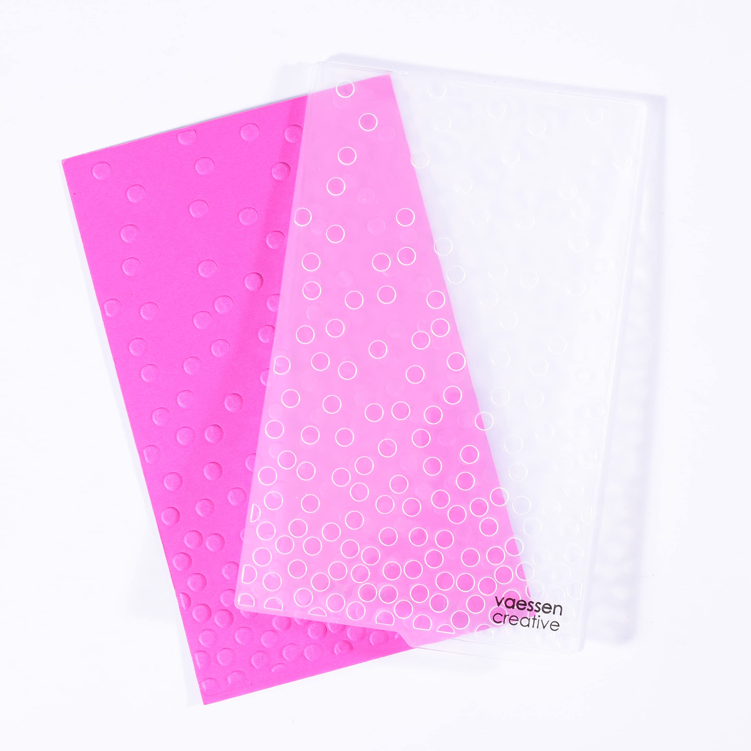 Vaessen Creative Mini Embossing Folder - Dots 2 | 3x5 Inch Texture Tool for Scrapbooking, Greeting Cards & Paper Crafts | Perfect for DIY Projects, Wedding Invitations & Home Decor