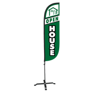 Custom Open House Feather Flag - Lightweight & Durable Real Estate Sign for Outdoor Events, Yard Sales, and Grand Openings