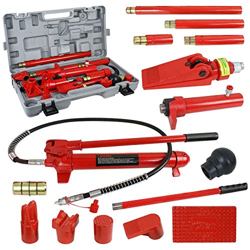 10 Ton Hydraulic Jack Body Frame Repair Kit - Heavy Duty Auto Shop Tool Lift Ram for Car Frame Straightening & Collision Repair - Perfect for Mechanics & DIY Auto Body Work