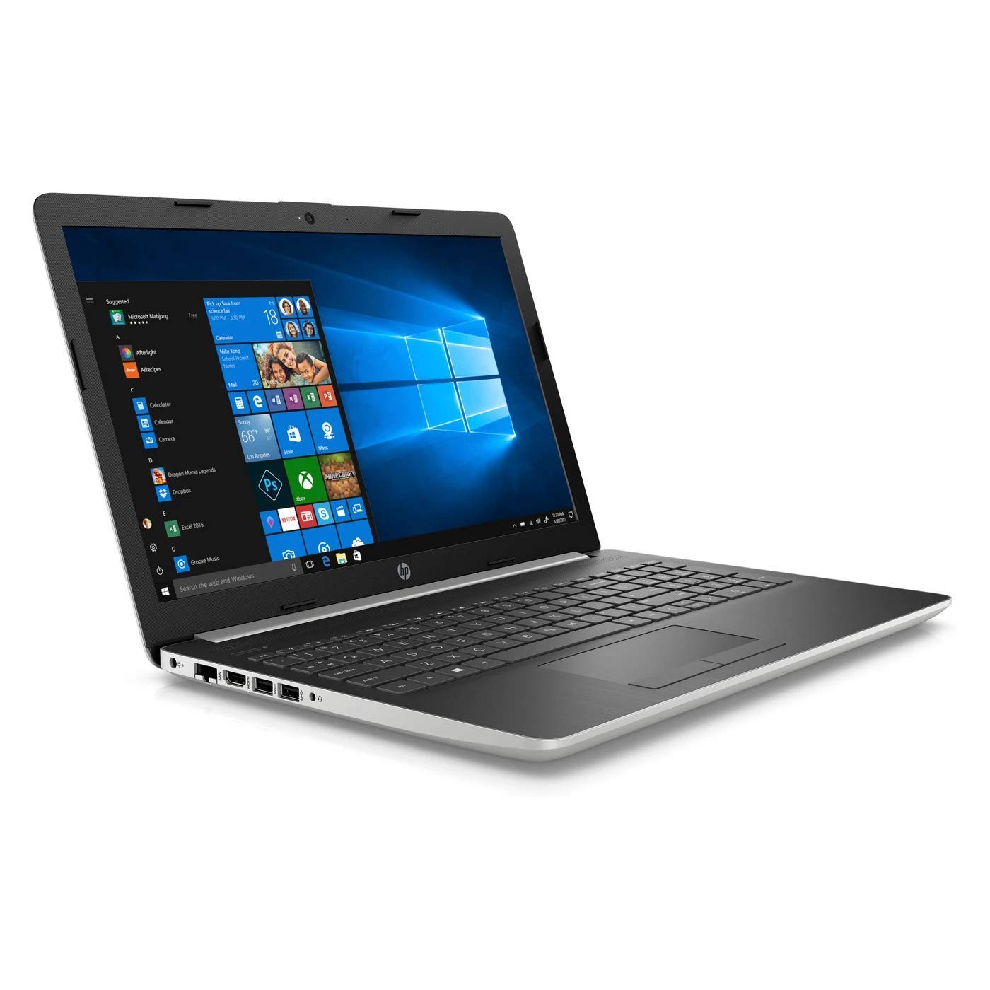Refurbished HP 14-inch Laptop - AMD Dual Core Processor 3.2GHz, 4GB DDR4 RAM, 128GB SSD, Radeon Graphics, Windows 10 - Silver | Perfect for Students, Remote Work & Everyday Computing