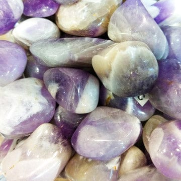 Chevron Amethyst Tumbled Pocket Stone - Natural Healing Crystal for Meditation, Stress Relief & Positive Energy - Perfect for Home Decor, Yoga, Reiki & Spiritual Practices