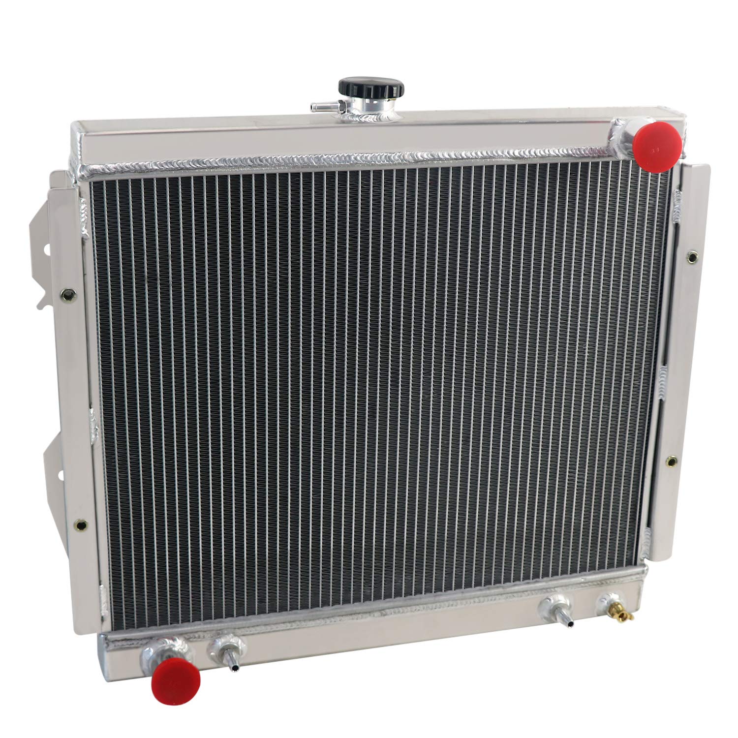 1984-1995 Toyota Pickup & 4Runner 2.4L L4 Aluminum 3-Row Radiator with Fan Shroud & Relay - High-Performance Cooling for Off-Road Adventures & Daily Commutes