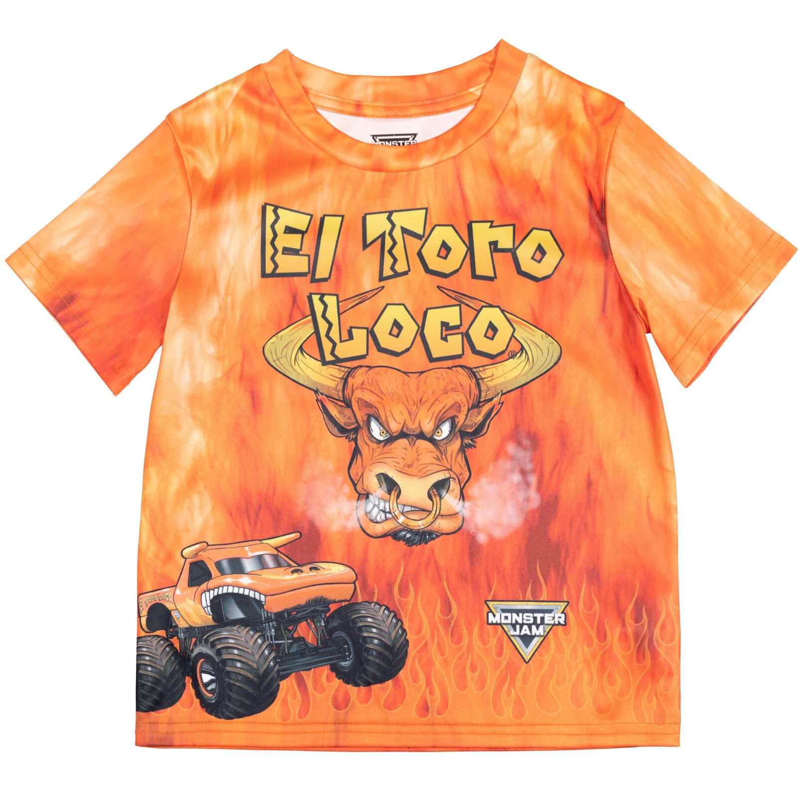 Monster Jam 3 Pack Boys' T-Shirts Set - Grave Digger, El Toro Loco & Megalodon Designs for Toddler to Big Kid (Ages 2-8) | Fun Graphic Tees for Playdates, Birthday Parties & Monster Truck Shows