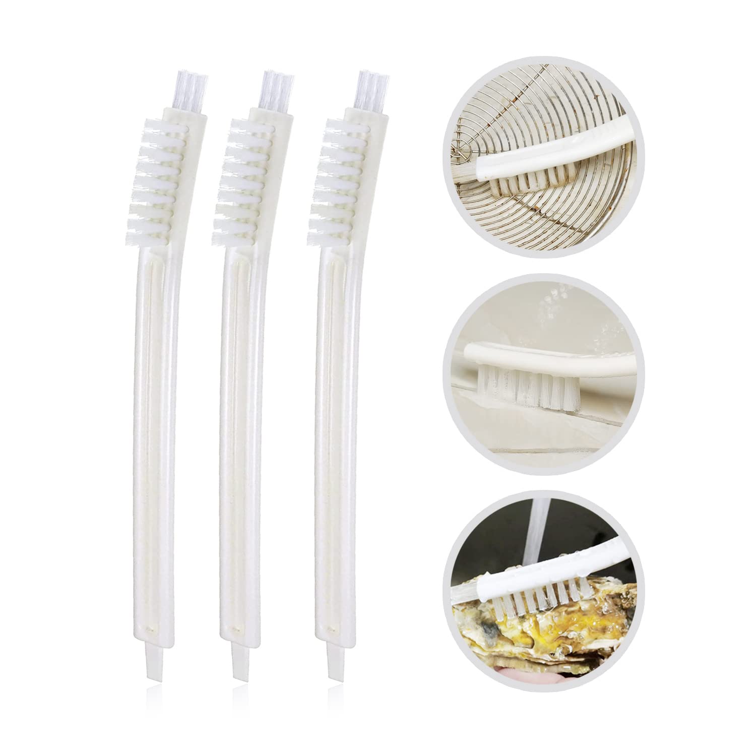 Small Scrub Brushes for Kitchen Cleaning - Tile, Sink & Appliance Scrubber Set for Home Use