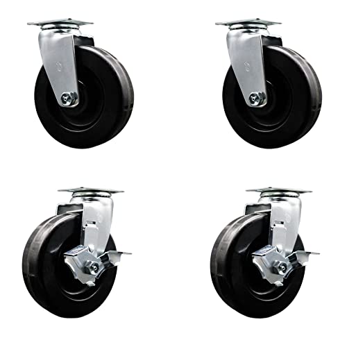 4 Swivel w/2 Top Lock Brakes