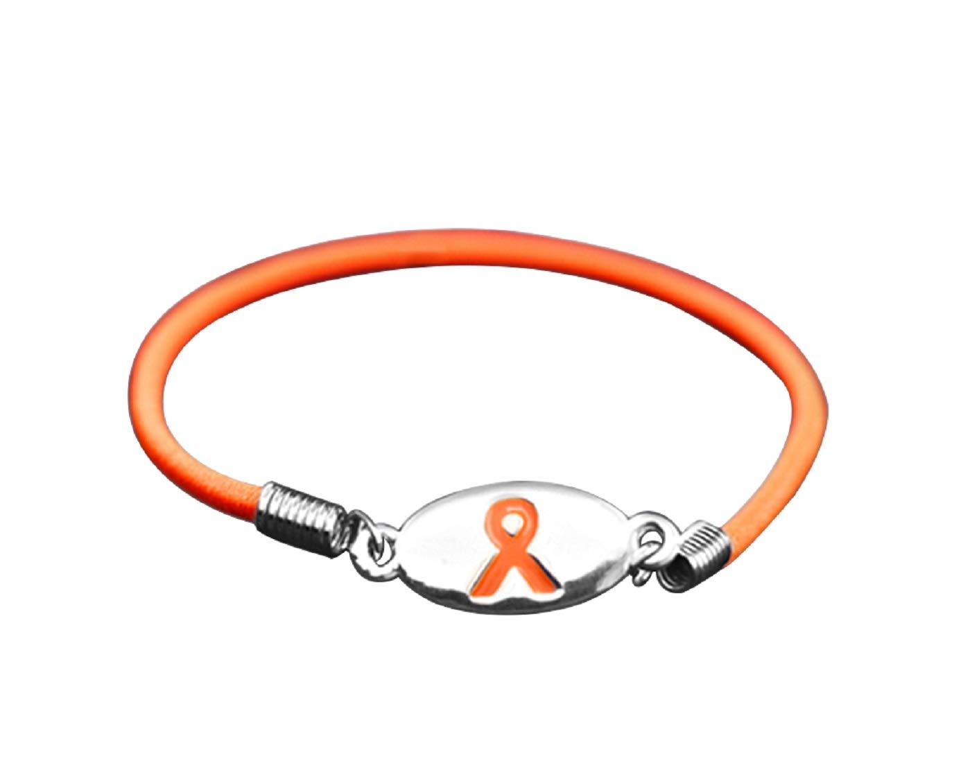 10 Pack Kidney Cancer Awareness Stretch Bracelets - Orange Ribbon Silicone Wristbands for Fundraisers, Events & Gifts - Show Support for Kidney Cancer Patients & Survivors - Perfect for Charity Walks, Awareness Campaigns & Healthcare Workers