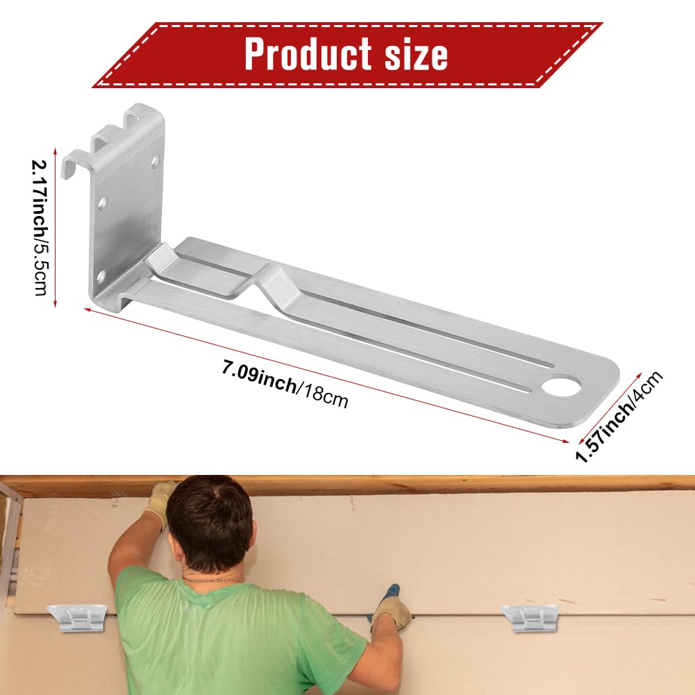 2-Piece Stainless Steel Siding Gauge Tool Set for 5/16-Inch Fiber Cement Board Installation - Durable Silver Siding Measurement Tool for Professional Contractors & DIY Home Improvement Projects