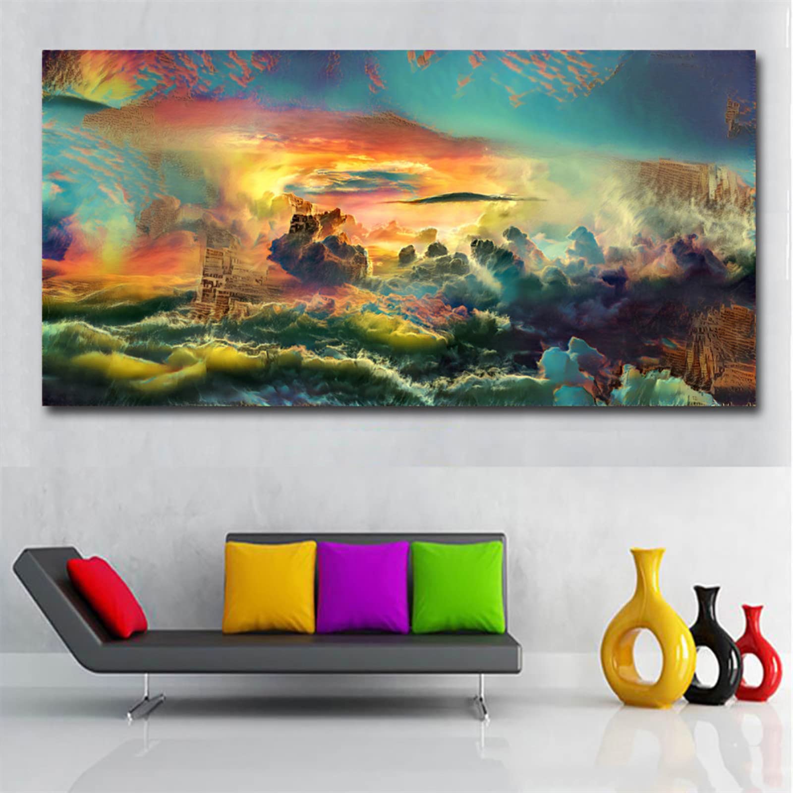 5D Diamond Painting Kit for Adults - Abstract Landscape Full Drill DIY Diamond Embroidery Art (36x72 Inch) | Diamond Dots, Cross Stitch Gem Art | Wall Decor for Living Room, Bedroom & Office