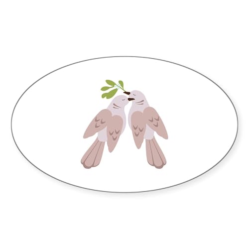 White - Two Turtle Doves Sticker