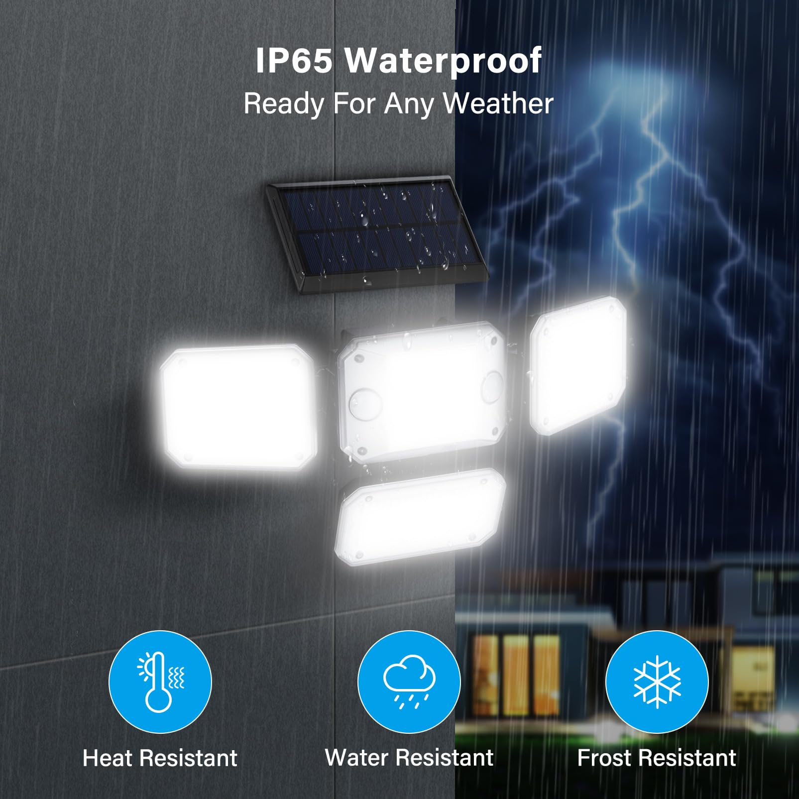 **296 LED Solar Security Lights Outdoor with Motion Sensor - 3500LM 7000K Bright Flood Lights, IP65 Waterproof & Remote Control - 5M Cord for Yard, Garage, Garden (2 Pack) - Perfect for Pathway, Patio & Driveway Safety Lighting**